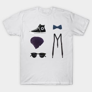 Tomboy Style - Glasses, hat, suspenders, bowtie, shoes T-Shirt